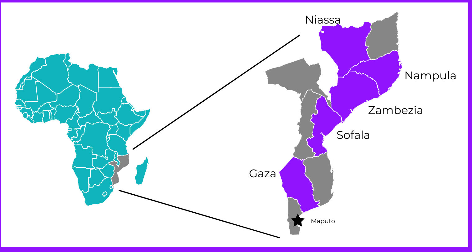 Map of Mozambique