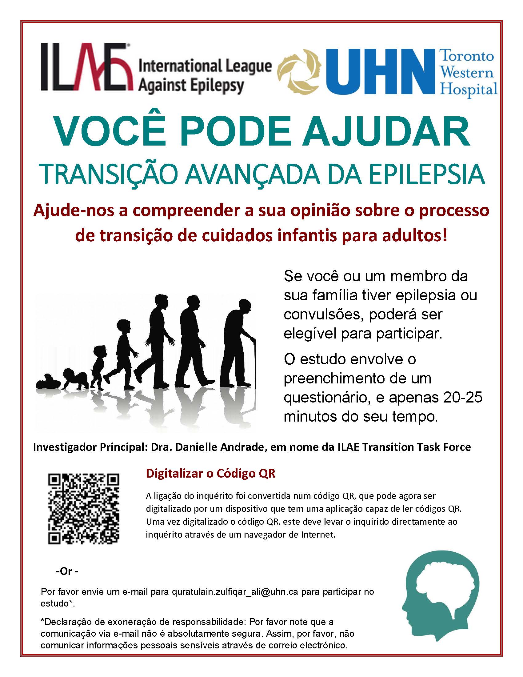 Transition in Epilepsy – A survey for patients poster - Portuguese