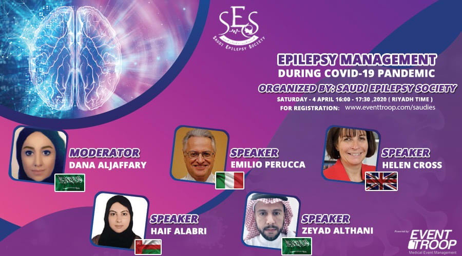 Webinar speakers for Epilepsy Management during COVID-19 Pandemic