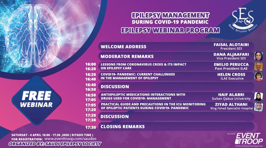 Program: SES Epilepsy management during COVID-19 Pandemic