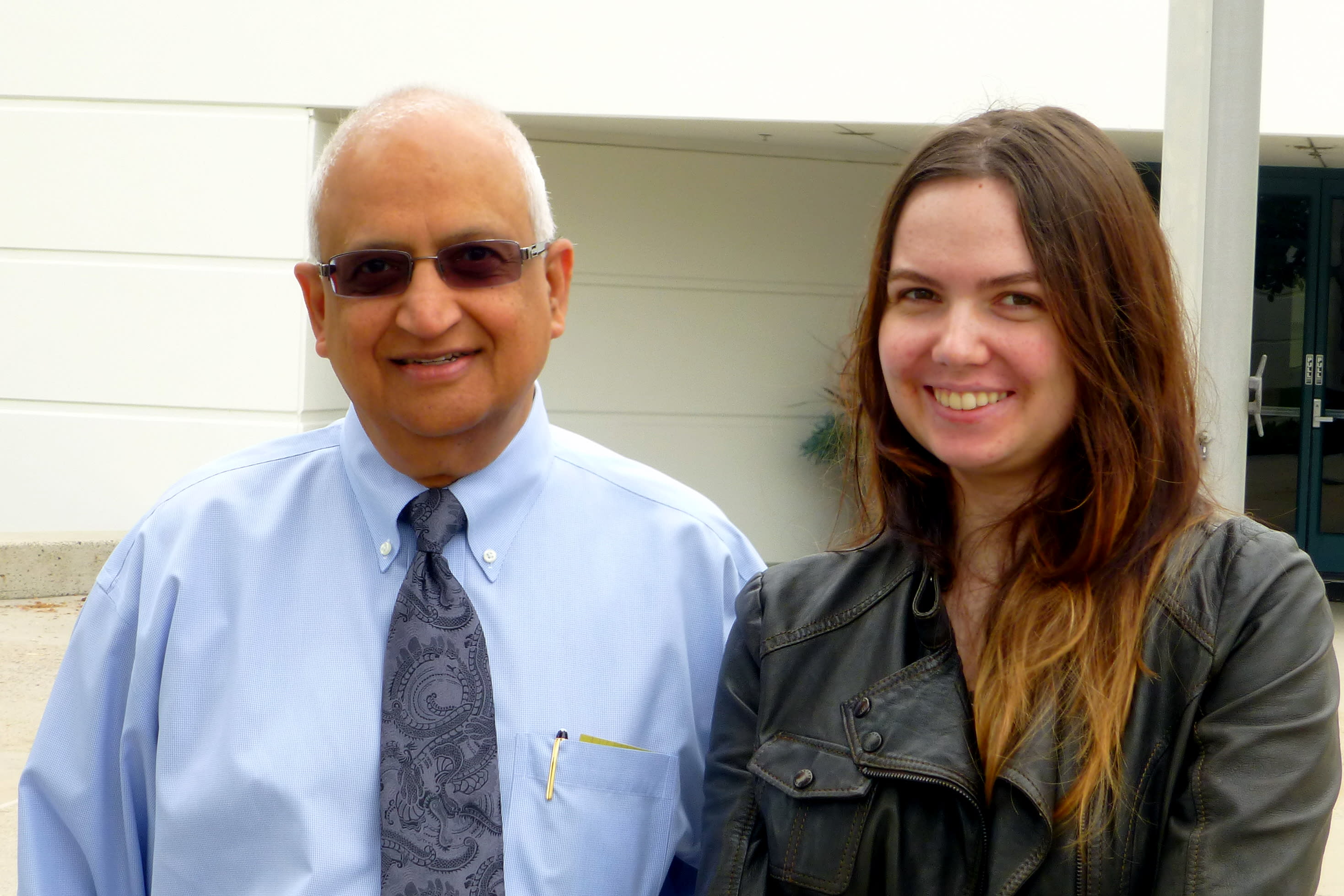 Artist Byrony Reed and Dr Raman Sankar