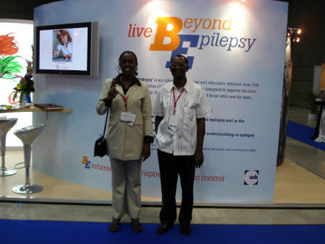 Dr. Angelina Kakooza with Ba Anthony at the Singapore International Epilepsy Congress July 2007