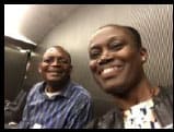 Dr. Angelina with Ba Anthony at the 1st International Workshop on Onchocerciasis-associated epilepsy held in Antwerp, Belgium, October 2017