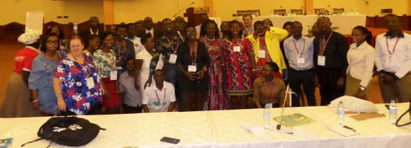Anthony Zimba (3rd right) at the 4th African Epilepsy Congress in Kampala During the IBE symposium