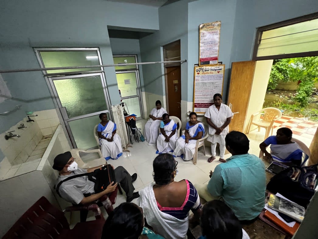 ASHA workers at Gollivanitippa answered questions about caring for people with epilepsy.