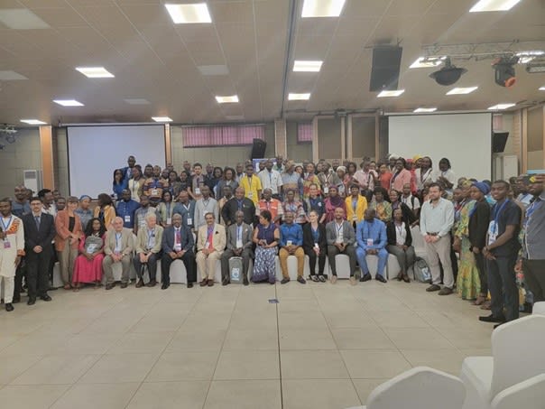 Group photo of the epilepsy training sessions at the 3rd Joint Congress of the African Academy of Neurology-Cameroon Academy of Neurology in Cameroon, October 2022.