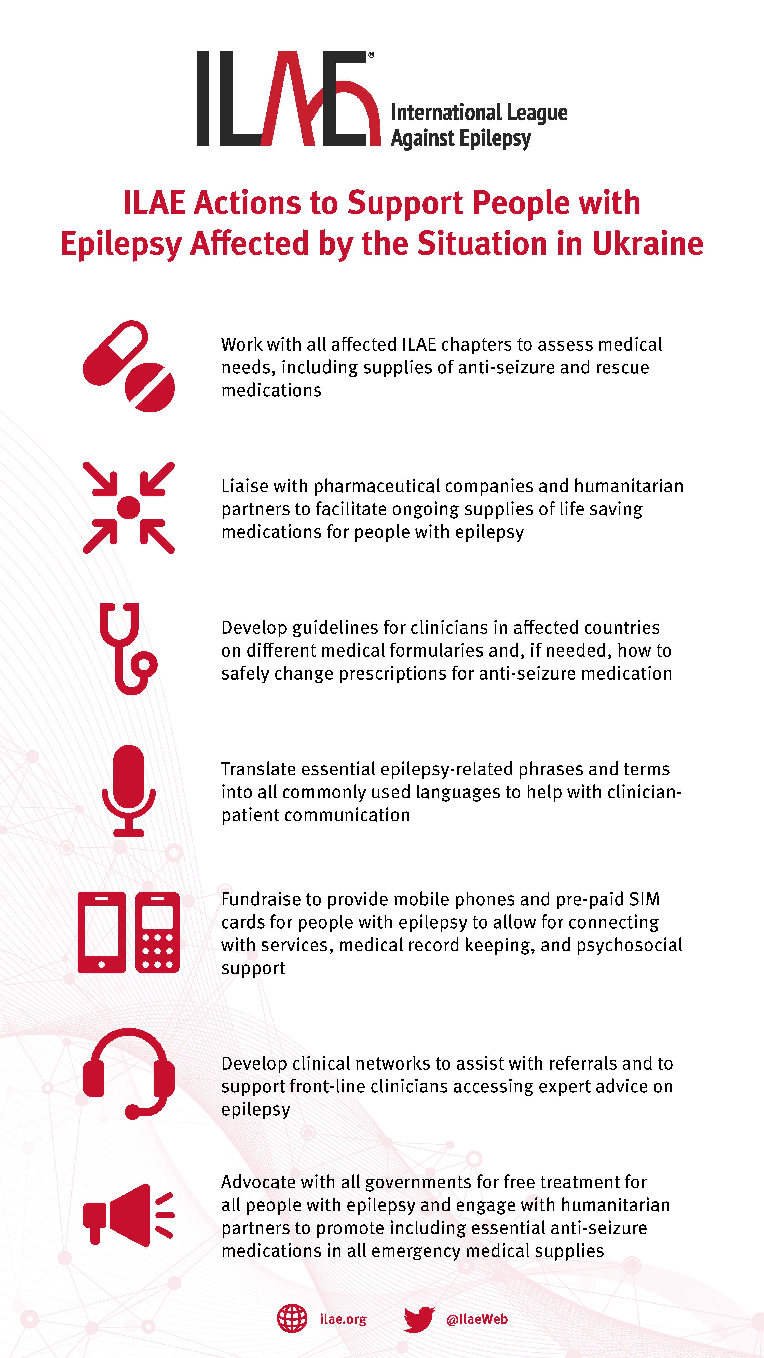 ILAE Actions to Support People with Epilepsy Affected by the Situation in Ukraine. Please click to access PDF.
