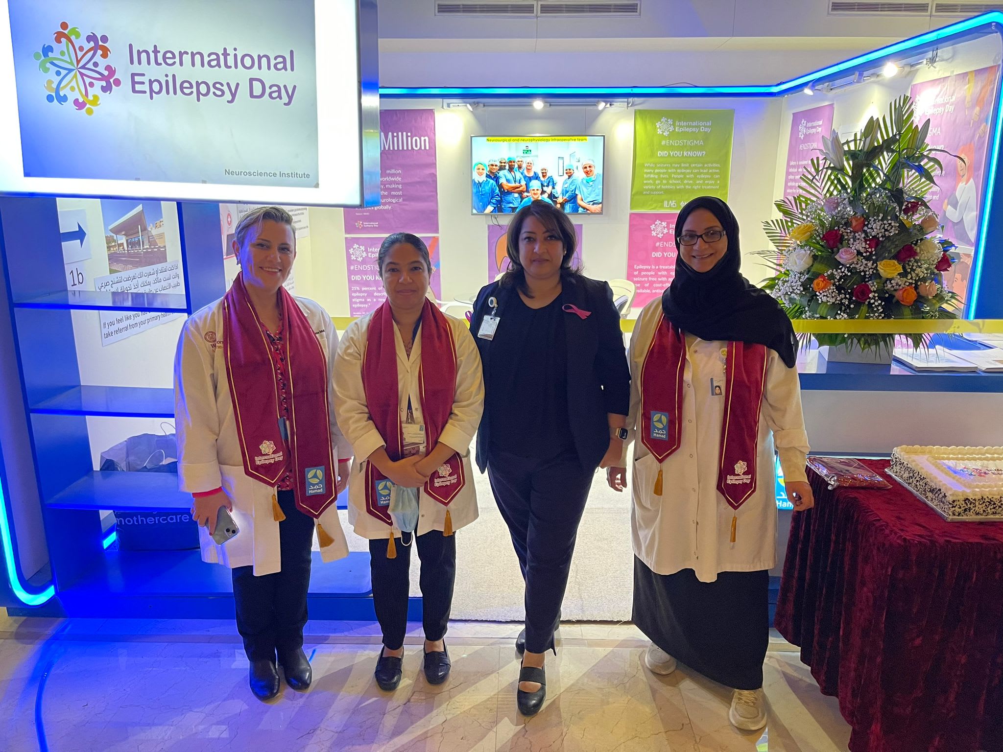 International Epilepsy Day 2023 booth at the Hamad General Hospital