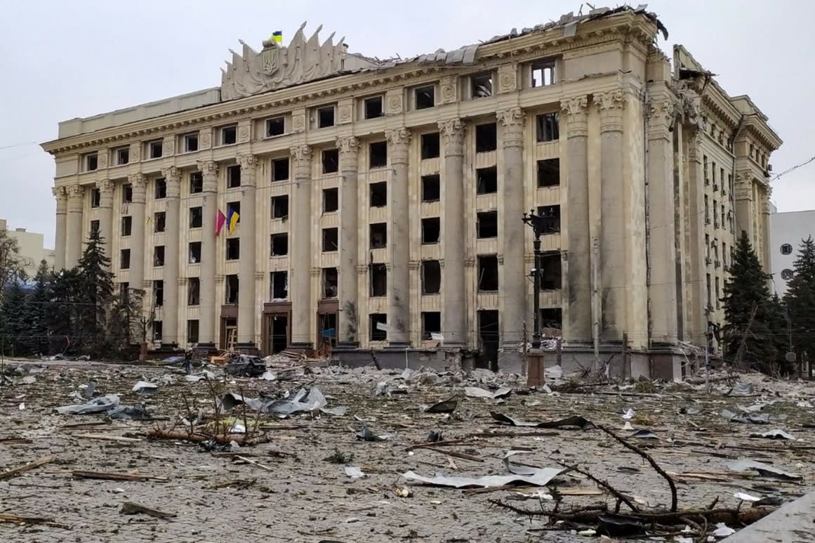 State administration building in Kharkiv, Ukraine