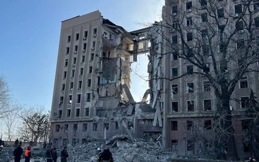 State administration building in Mykolaiv, Ukraine