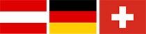 Flags of Austria, Germany, Switzerland