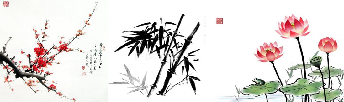In Chinese culture, the plum, bamboo and lotus flower symbolize strength and integrity.