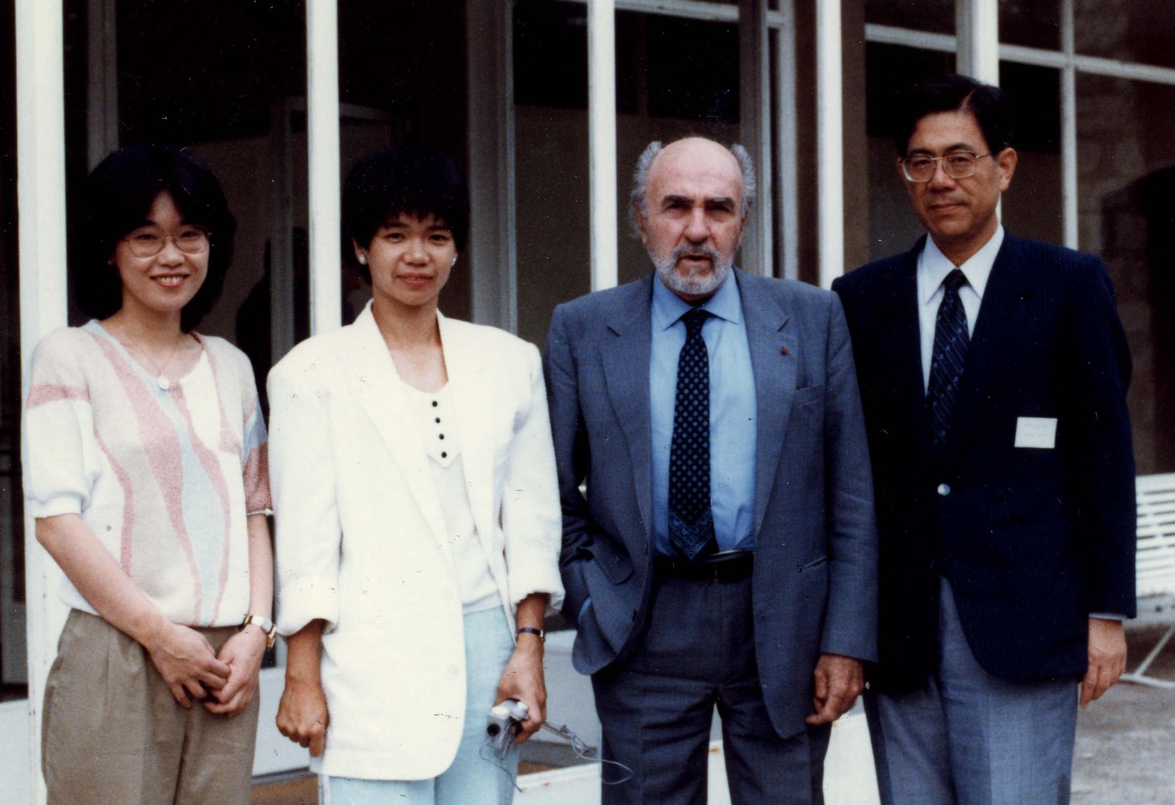 Drs. Murakami, Yoshinaga, Gastaut, and Ohtahara
(Drs. Yoshinaga and Murakami were pupils of Prof. Ohtahara.)