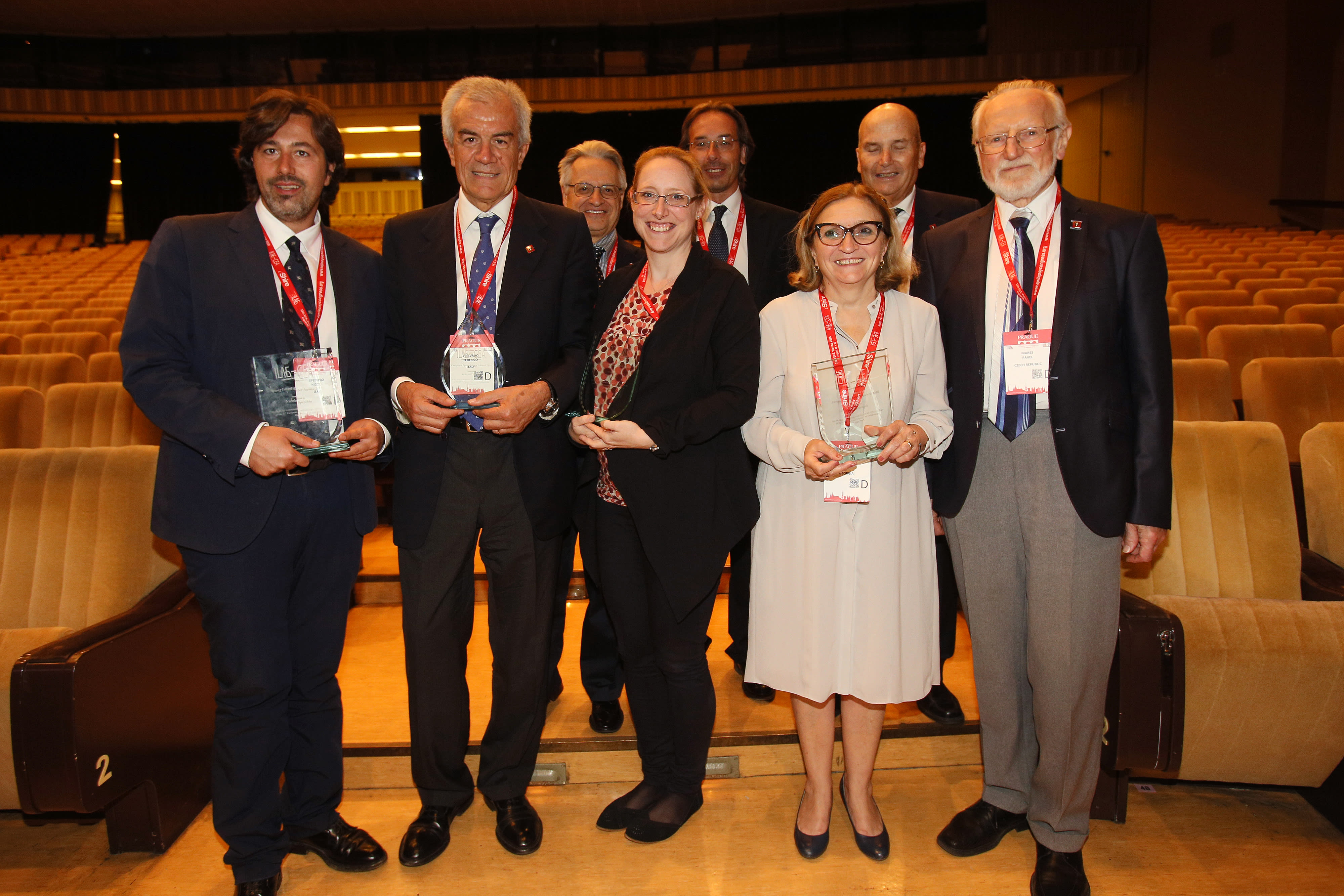 Award winners with ECE co-chairs