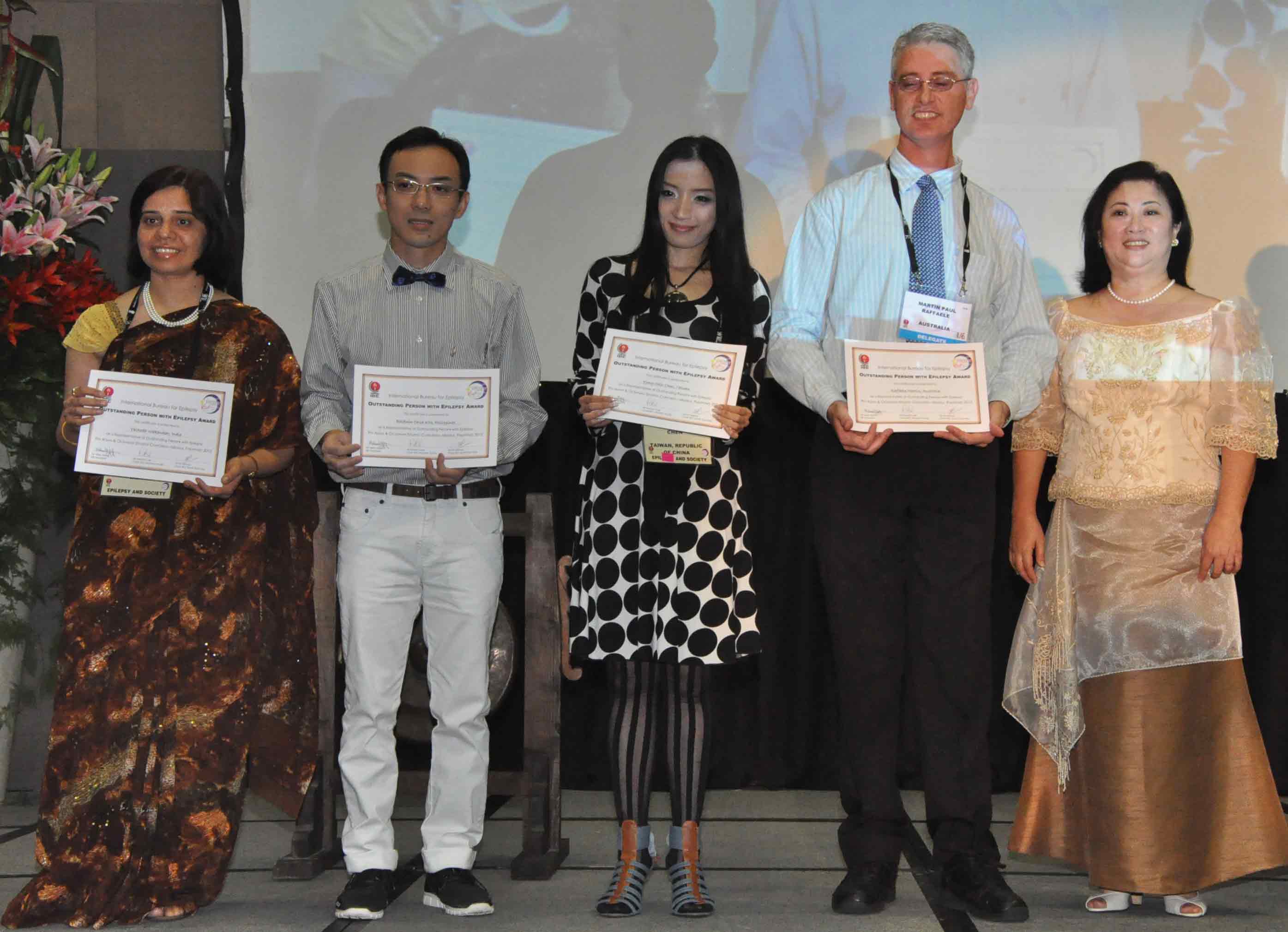 Outstanding Person with Epilepsy Award 2012 CAOA