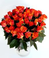 A bouquet of orange roses, 40cm
