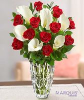 Luxurious Red Rose and Calla Lily Bouquet