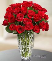 Red Roses in Marquis by Waterford® Vase