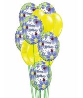 12 Birthday Brights Balloons