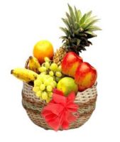 Fruits in a Cute Round Basket