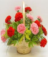Carnation Arrangement In Basket