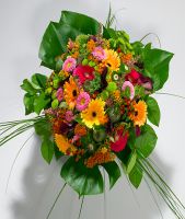 Colorful bouquet of grass effect