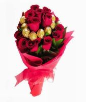 Ferrero & Red Rose Bunch