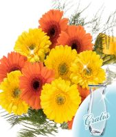 Flower Bouquet Morgensonne with vase