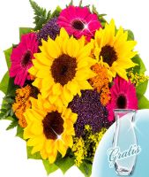 Flower Bouquet Glück with vase