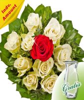 Rose Bouquet Rosenpoesie with vase