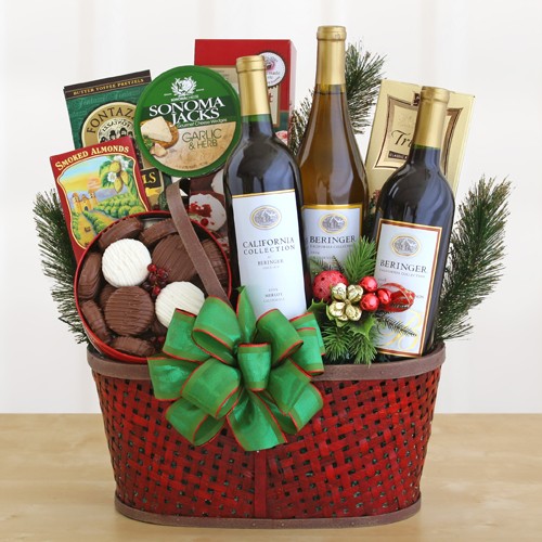 A Bounty of Wine Gift Basket
