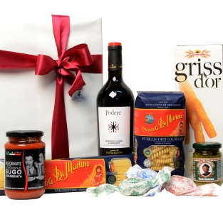 Italian gift package with Red Wine