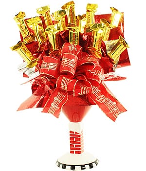 Ceramic Martini Glass for Xmas with Toblerone