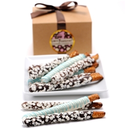 Winter Wonder Belgian Chocolate Pretzel Wands- Gourmet Gift Box