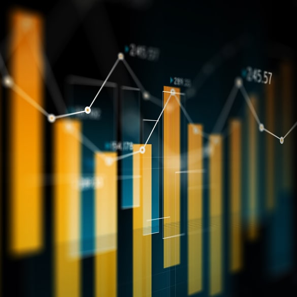 Graph showing stats and reports