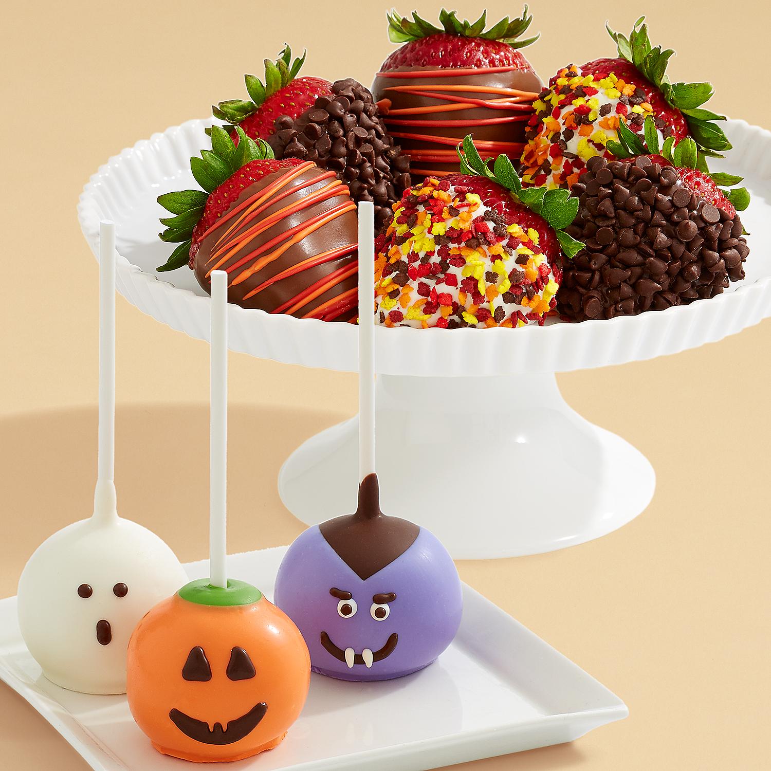 3 Halloween Brownie Pops and Half Dozen Autumn Strawberries