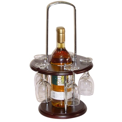 PORTABLE WINE BAR AND GLASSES