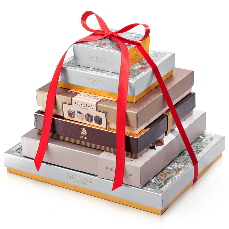 Godiva Christmas Decadent Tower Gift