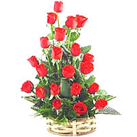 24 Roses in a Basket