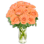 Elegant Orange Roses Arrangement
