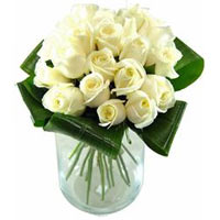Elegant White Roses Arrangement