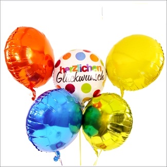 Singing Balloon - Happy Birthday colorful with greeting card