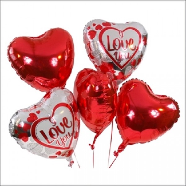 Balloon bouquet XXL - Heart Balloon white - Love you with heart