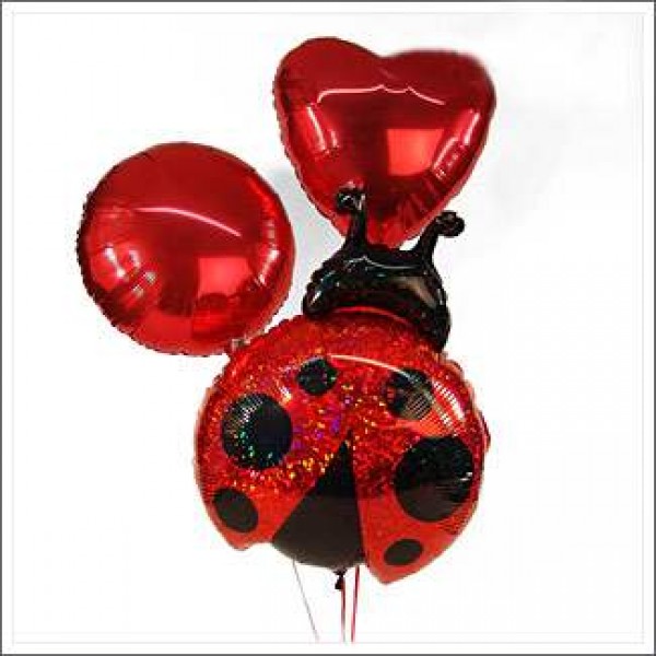 Lucky charm - ladybug balloon bouquet