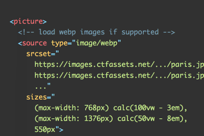 A Snippet For Loading Responsive WebP Images