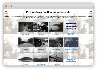 A screenshot of the OG with pictures from the Dominican Republic