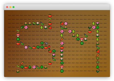 A screenshot of drawing.garden site with SM letters on it.