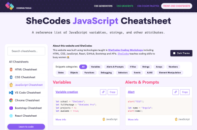 JavaScript Cheatsheet