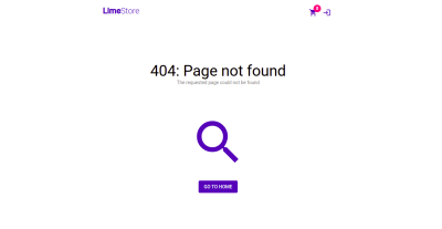 Screenshot of 404 page