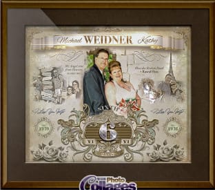 Unique photo gifts for 6th wedding anniversary poster art